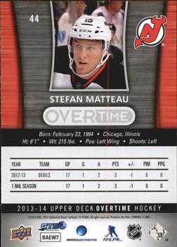 2013-14 Upper Deck Overtime #44 Stefan Matteau Back