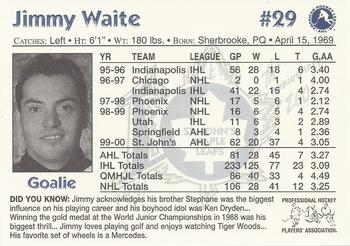2000-01 St. John's Maple Leafs (AHL) #NNO Jimmy Waite Back