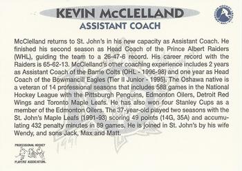 2000-01 St. John's Maple Leafs (AHL) #NNO Kevin McClelland Back