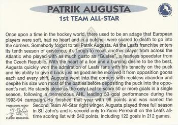 2000-01 St. John's Maple Leafs (AHL) #NNO Patrik Augusta Back