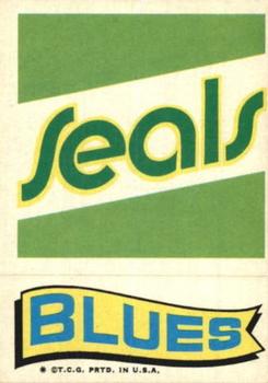 1973-74 Topps - Team Stickers #NNO Golden Seals / Blues Front