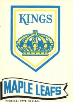 1973-74 Topps - Team Stickers #NNO Kings / Maple Leafs Front