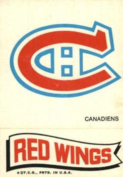 1973-74 Topps - Team Stickers #NNO Canadiens / Red Wings Front