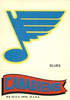 1973-74 Topps - Team Stickers #NNO Blues / Canadiens Front
