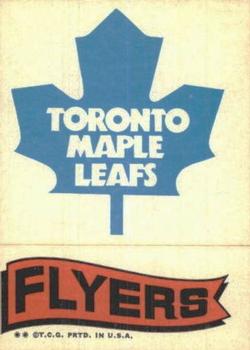 1973-74 Topps - Team Stickers #NNO Maple Leafs / Flyers Front