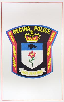 1981-82 Regina Pats (WHL) Police #NNO Regina Police Logo Front