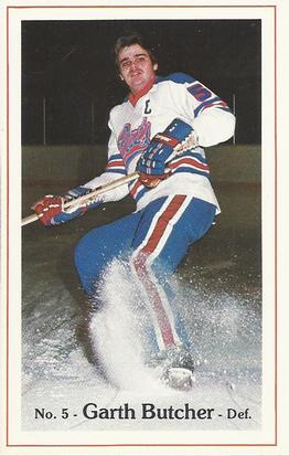 1981-82 Regina Pats (WHL) Police #2 Garth Butcher Front