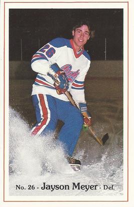 1981-82 Regina Pats (WHL) Police #11 Jayson Meyer Front
