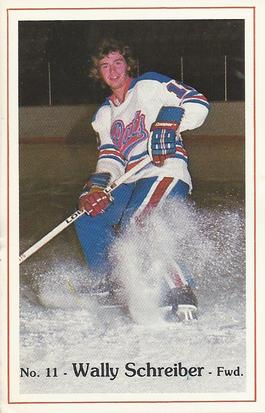 1981-82 Regina Pats (WHL) Police #16 Wally Schreiber Front