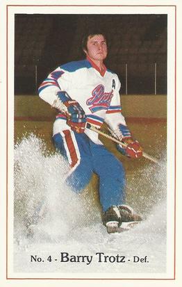 1981-82 Regina Pats (WHL) Police #21 Barry Trotz Front