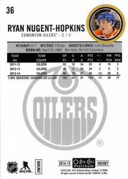 2014-15 O-Pee-Chee Platinum - Rainbow #36 Ryan Nugent-Hopkins Back