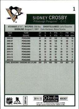 2014-15 O-Pee-Chee Platinum - Retro #1 Sidney Crosby Back