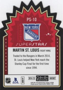 2014-15 O-Pee-Chee Platinum - Superstars Die Cuts #PS-10 Martin St. Louis Back