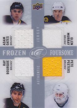 2014-15 Upper Deck Ice - Frozen Foursomes Relic #FF-BEES Adam Oates / Glen Murray / Ray Bourque / Pete Peeters Front