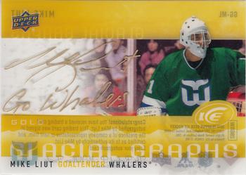 2014-15 Upper Deck Ice - Glacial Graphs Gold #GG-ML Mike Liut Front