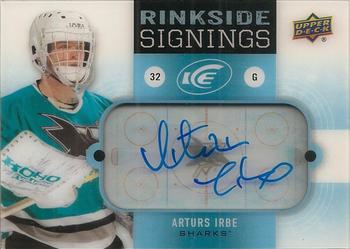 2014-15 Upper Deck Ice - Rinkside Signings #RS-AI Arturs Irbe Front