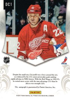 2012-13 Panini Limited - Private Signings #DC1 Dino Ciccarelli Back