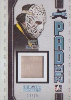 2014-15 In The Game Heroes & Prospects - Between the Pipes Padmen Blue #PM-GC1 Gerry Cheevers Front