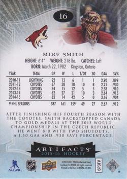 2015-16 Upper Deck Artifacts #16 Mike Smith Back