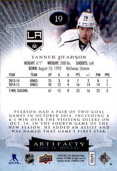 2015-16 Upper Deck Artifacts #19 Tanner Pearson Back