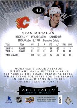 2015-16 Upper Deck Artifacts #43 Sean Monahan Back
