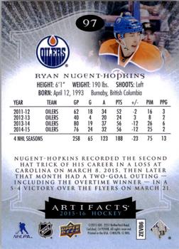 2015-16 Upper Deck Artifacts #97 Ryan Nugent-Hopkins Back