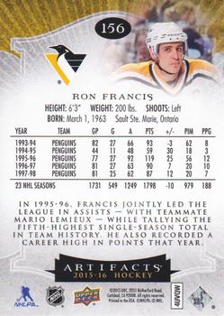 2015-16 Upper Deck Artifacts #156 Ron Francis Back