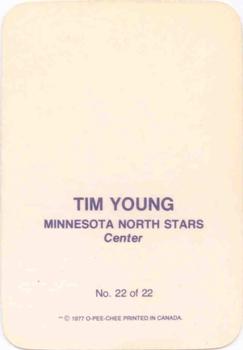 1977-78 O-Pee-Chee - Glossy Inserts (Rounded Corners) #22 Tim Young Back