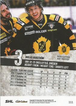 2014-15 SHL Elitset #111 Niclas Burström Back