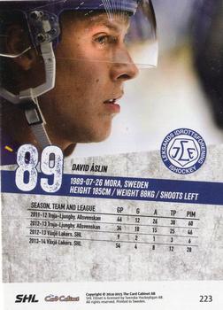 2014-15 SHL Elitset #223 David Åslin Back