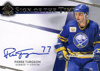 2014-15 SP Authentic - Sign of the Times #SOTT-PT Pierre Turgeon Front