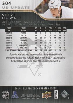 2014-15 SP Authentic - 2014-15 Upper Deck Update #504 Steve Downie Back