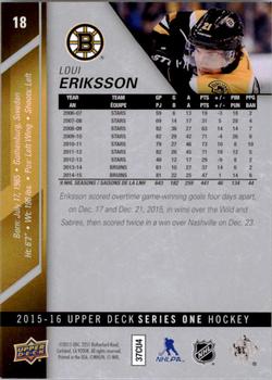 2015-16 Upper Deck #18 Loui Eriksson Back