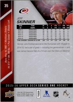 2015-16 Upper Deck #35 Jeff Skinner Back