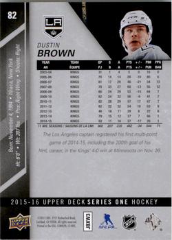 2015-16 Upper Deck #82 Dustin Brown Back