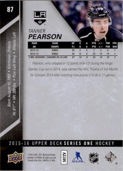 2015-16 Upper Deck #87 Tanner Pearson Back