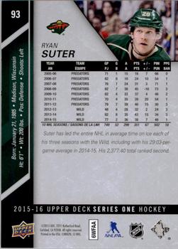 2015-16 Upper Deck #93 Ryan Suter Back