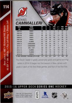 2015-16 Upper Deck #114 Michael Cammalleri Back