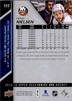 2015-16 Upper Deck #117 Frans Nielsen Back