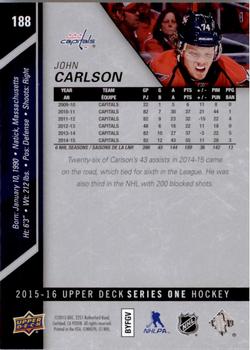 2015-16 Upper Deck #188 John Carlson Back
