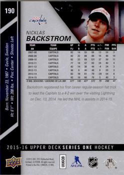 2015-16 Upper Deck #190 Nicklas Backstrom Back