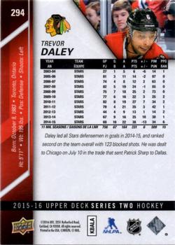 2015-16 Upper Deck #294 Trevor Daley Back