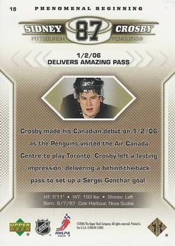 2005-06 Upper Deck Phenomenal Beginning Sidney Crosby - Exclusive Gold Edition #18 Sidney Crosby Back
