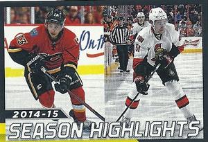 2015-16 Panini Stickers #6 Gaudreau and Stone lead rookies in points Front