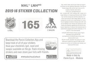 2015-16 Panini Stickers #165 Philadelphia Flyers Logo Back