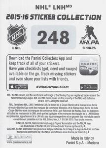 2015-16 Panini Stickers #248 Coyotes Home/Away Jerseys Back