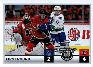 2015-16 Panini Stickers #469 Canucks vs. Flames Stanley Cup Playoffs Front