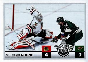 2015-16 Panini Stickers #470 Blackhawks vs. Wild Stanley Cup Playoffs Front