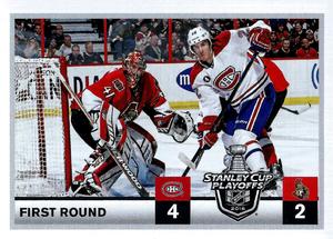 2015-16 Panini Stickers #476 Canadiens vs. Senators Stanley Cup Playoffs Front
