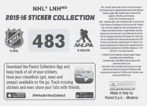 2015-16 Panini Stickers #483 Game 4 Stanley Cup Final Back